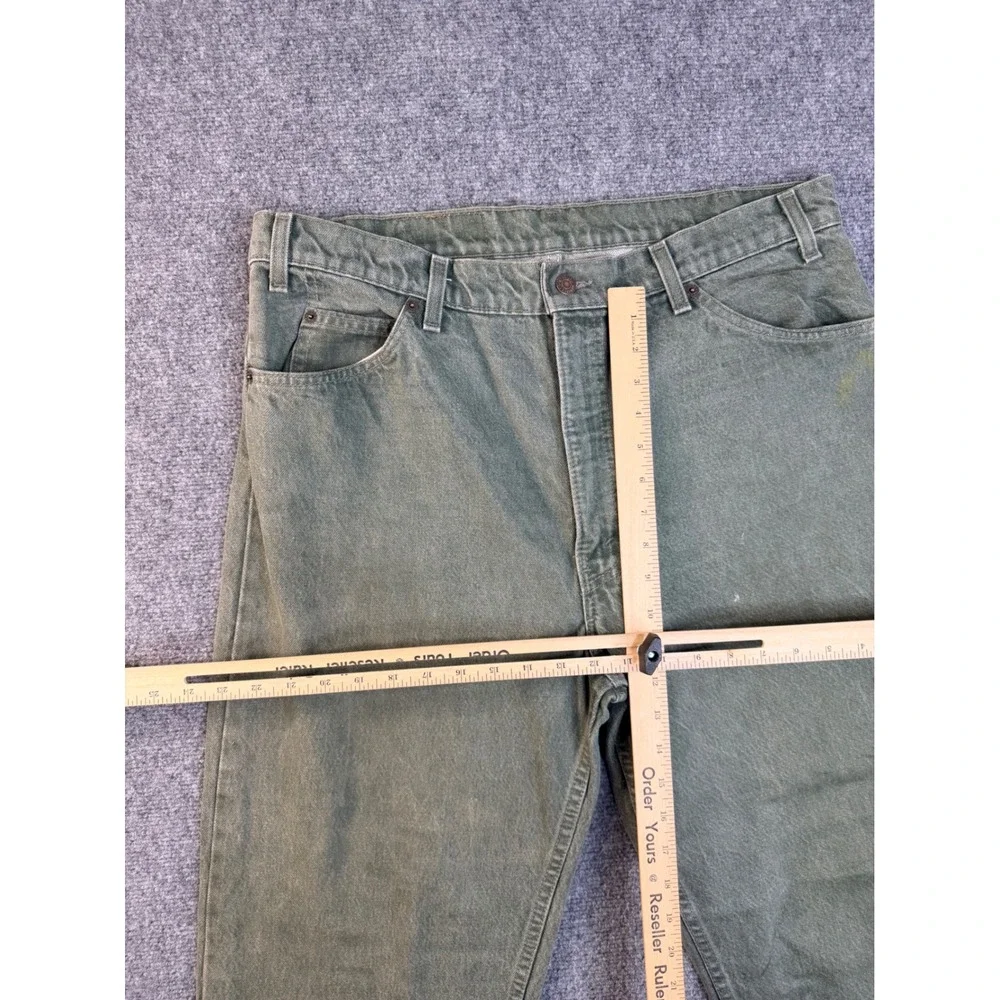 Vintage Levis 550 Orange Tab Green Jeans 38x34 USA Made 90s Relaxed Fit Denim‎